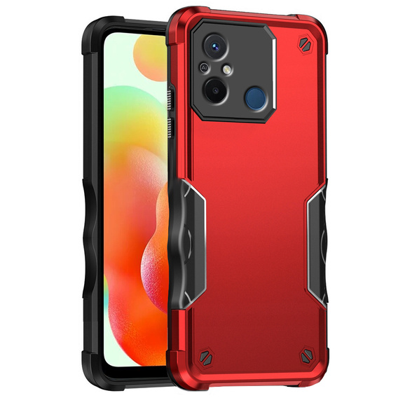 Бронированный чехол для Xiaomi Redmi 12C, Dual-Layer, красный