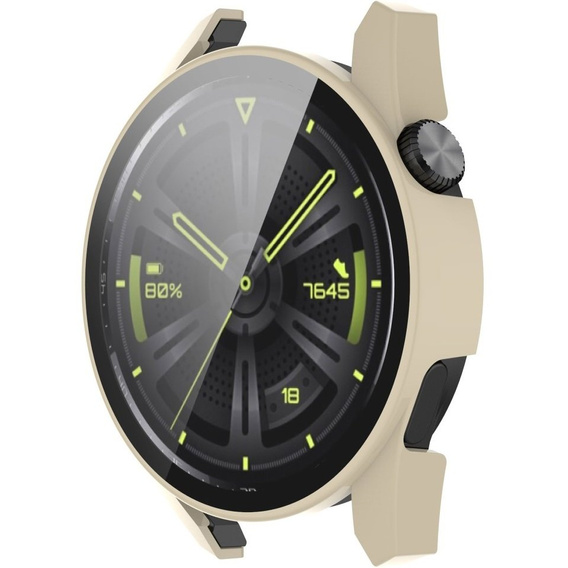 2в1 чохол та захисне скло для годинника Huawei Watch GT 3 42mm, Case, Beige