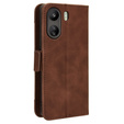 Откидной чехол для Xiaomi Redmi 13C / Poco C65, Card Slot, коричневый