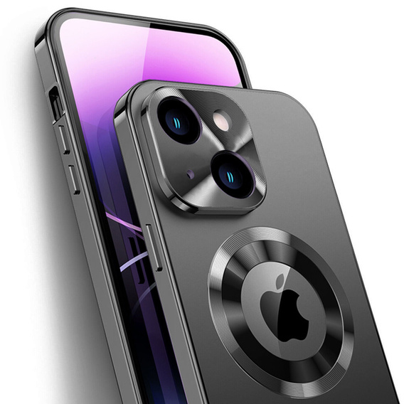 Чехол для iPhone 14, Dual Glass, для Magsafe, чёрный