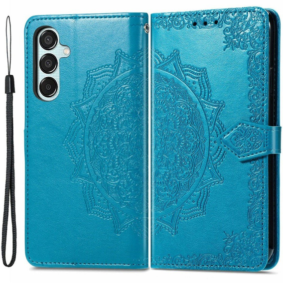 Откидной чехол для Samsung Galaxy M15 5G, Mandala, синий