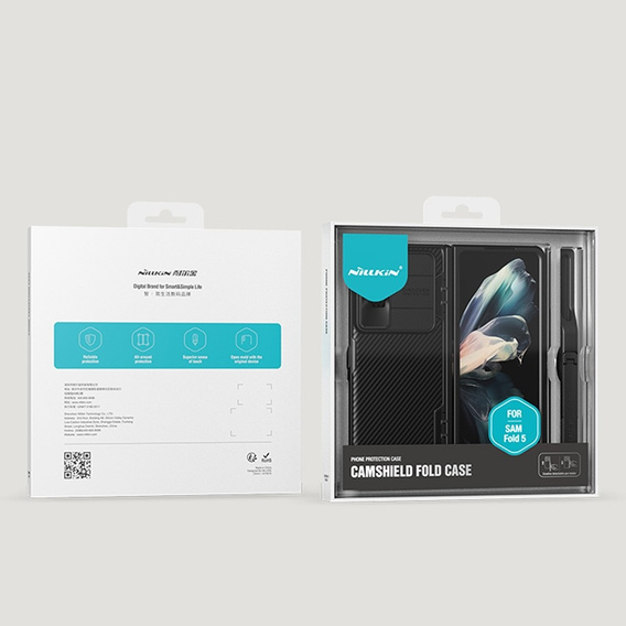 Чехол NILLKIN для Samsung Galaxy Z Fold5 5G, слот для пера CamShield Pro, с подставкой, черный