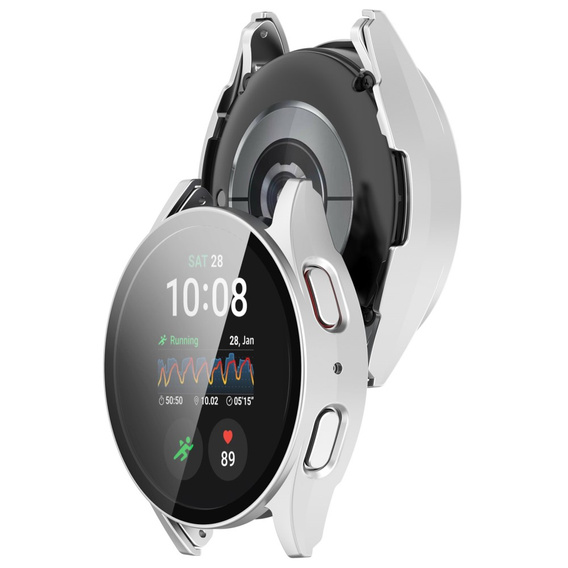 Чохол з інтегрованим склом для Samsung Galaxy Watch6 44 мм, сріблястий