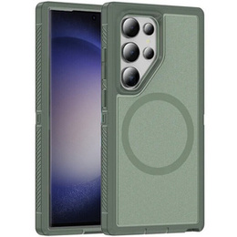 Чехол с рамкой для Samsung Galaxy S23 Ultra, для MagSafe, зелёный