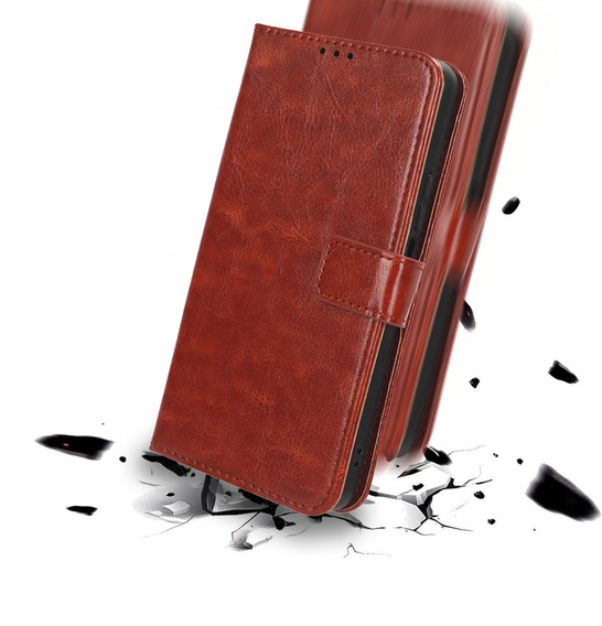 Откидной чехол для Realme 14 5G / Realme 14T 5G, Crazy Horse Wallet, коричневый