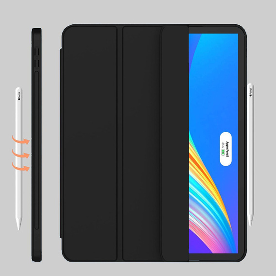 Чохол для iPad Pro 12.9" 2022/2021/2020 (6/5/4 gen.), Smart Pencil, зі слотом для стилуса, чорний