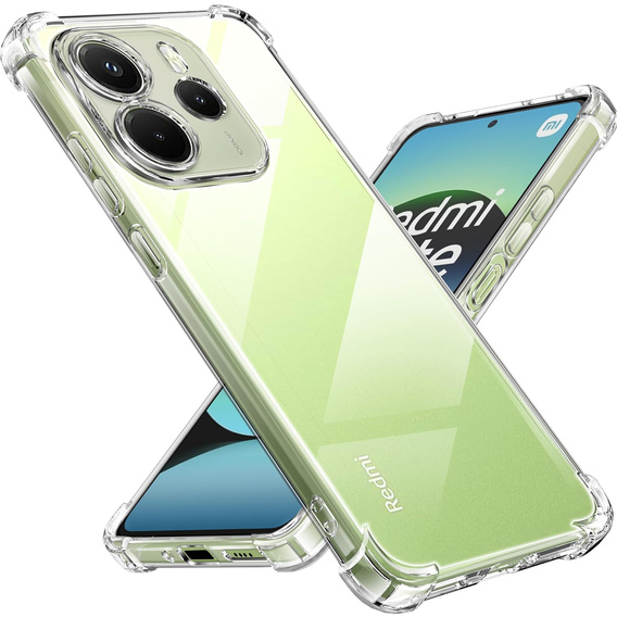 Чехол до Xiaomi Redmi Note 14 4G, Dropproof, прозрачный