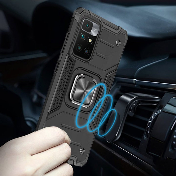 Чохол KickStand Ring до Xiaomi Redmi 10, Protective, Black