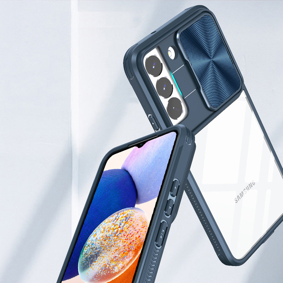 Чехол до Samsung Galaxy A14 4G/5G, Slide Camera, синий