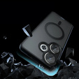 Чохол для Xiaomi Redmi 13 4G, для MagSafe, ERBORD Matt Case, чорний + захисне скло