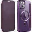 Откидной чехол для iPhone 13, RFID Wallet MagSafe CamShield, фиолетовый