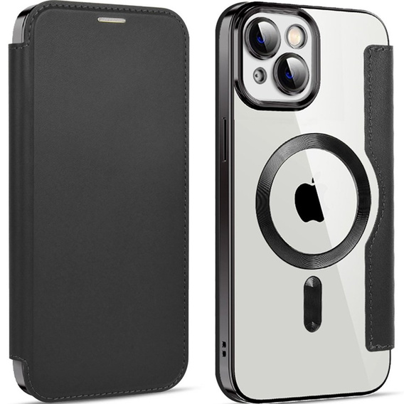 Откидной чехол для iPhone 14, RFID Wallet MagSafe CamShield, чёрный