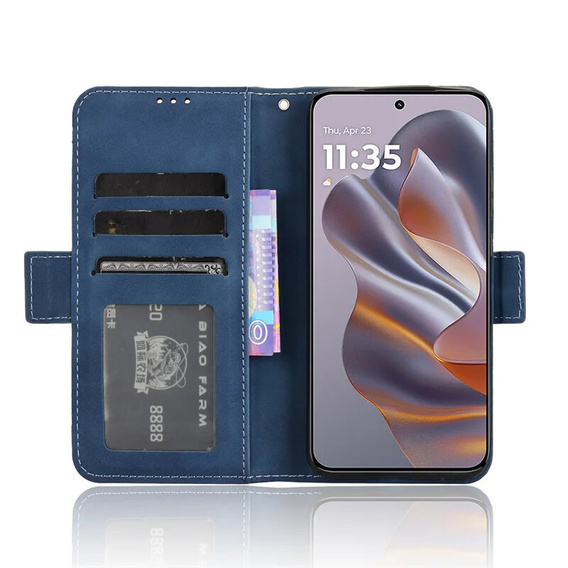Футляр з клапаном для Motorola Edge 50 Neo / Motorola ThinkPhone 25, Card Slot, темно-синій