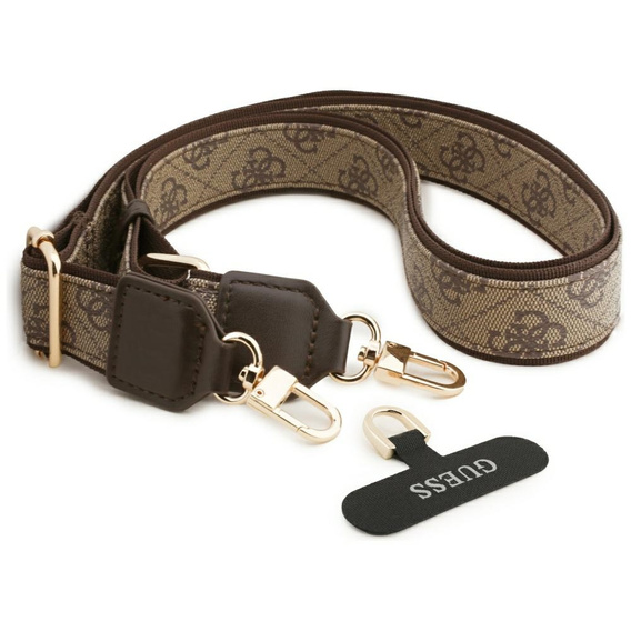 Чехол GUESS 4G Strass Logo для MagSafe с ремешком для iPhone 17