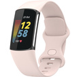 Резиновый браслет Softband для  Fitbit Charge 5 - Light Pink