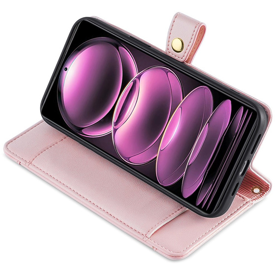 Откидной чехол для Xiaomi 13T / 13T Pro / Redmi K60 Ultra Wallet Zipper Pocket, Wallet Zipper Pocket, розовый