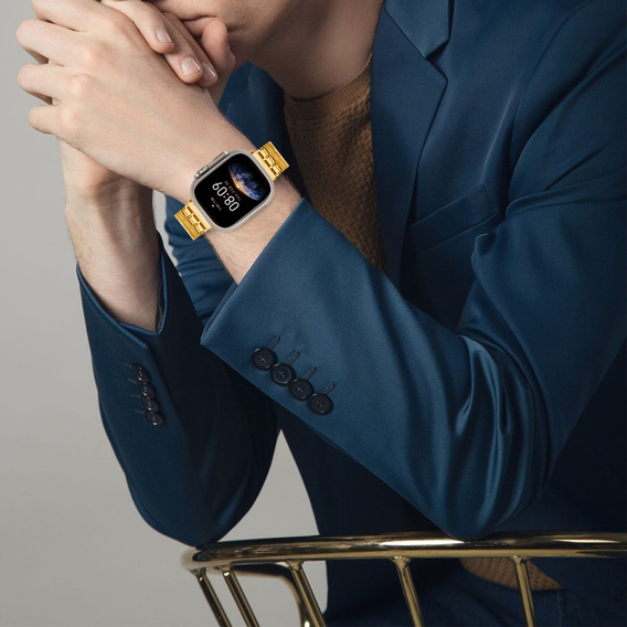 Стальной браслет для Apple Watch 1/2/3/4/5/6/7/8/SE/ULTRA 42/44/45/49 MM - золотой