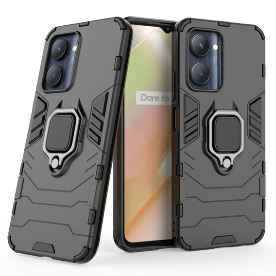 Чехол до Realme C33, Kickstand Ring, чёрный