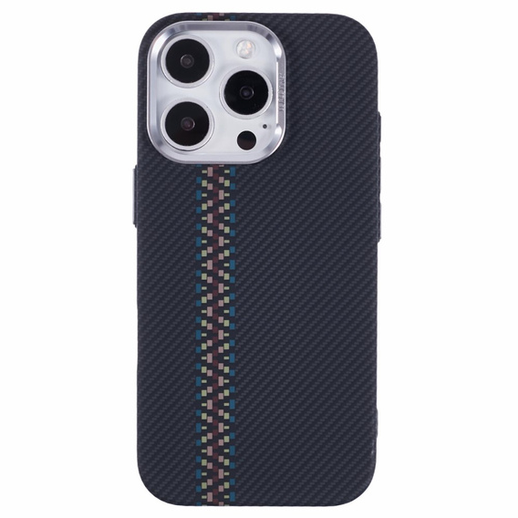 Чехол для iPhone 13 Pro Max, Carbon Fiber MagSafe, чёрный