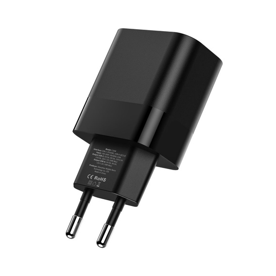 Tech-Protect C30W QC3.0 Универсальное зарядное устройство USB-A USB-C, Black