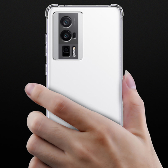 Чехол до Xiaomi Poco F5 Pro, Dropproof, прозрачный