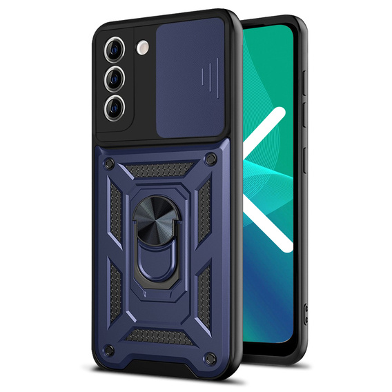 Чохол NOX Camera Slide Samsung Galaxy S21 FE, CamShield Slide, темно-синій