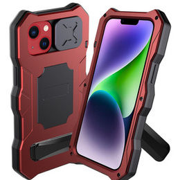 Броньований чохол для iPhone 14, Metal Kickstand, червоний