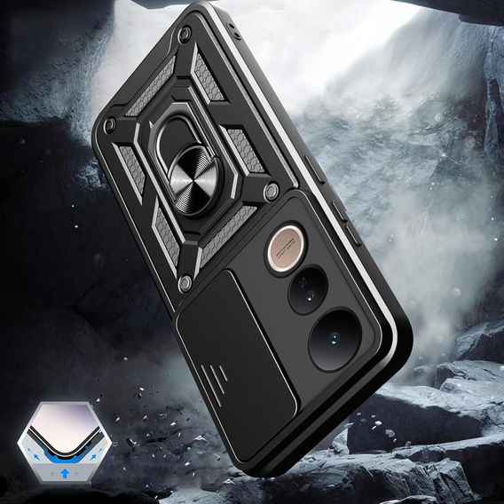 Чехол NOX Camera Slide Vivo V50 Lite 4G / 5G, CamShield Slide, чёрный