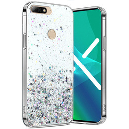 Чехол до Huawei Y7 2018/Enjoy 8, Glittery, прозрачный