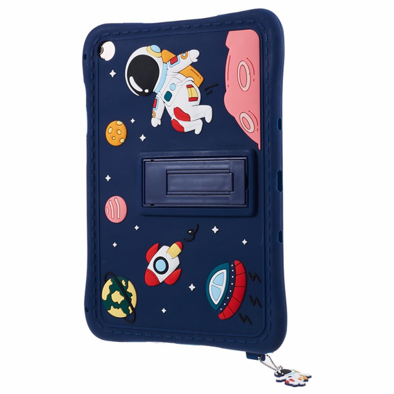 Детский силиконовый чехол для Samsung Galaxy Tab A9+ X210 / X215 / X216B, Armoured, Astronaut, темно-синий