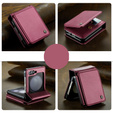 CASEME флип-кейс для Samsung Galaxy Z Flip5 5G, Litchi Wallet, красный