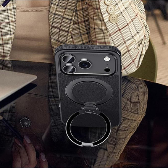чехол Mujjo Кожаный до iPhone 14 Pro, MagSafe, Black