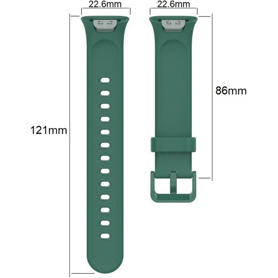Силиконовый ремешок для Xiaomi Mi Band 7 Pro, Green