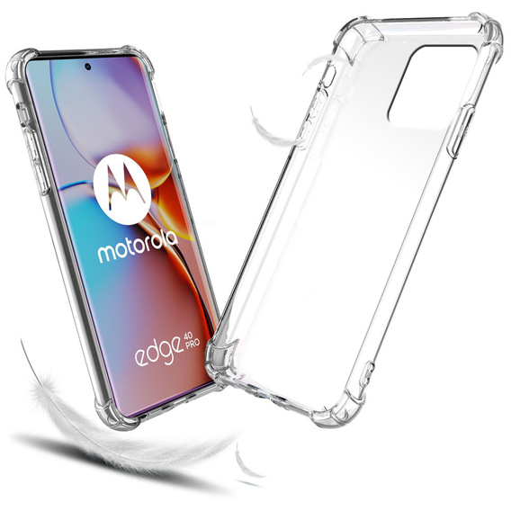Чехол до Motorola Edge 40 Pro, Dropproof, прозрачный