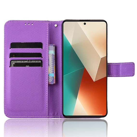 Чохол-книжка для Xiaomi Redmi Note 13 5G, Wallet Smart Magnet, фіолетовий