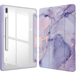 Чехол для Samsung Galaxy Tab S10 FE+ Plus, Smartcase Hybrid, с местом для стилуса, Marble фиолетовый