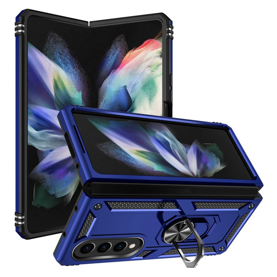 Бронированный Чехол до Samsung Galaxy Z Fold 4 5G, Nox Case Ring, синий