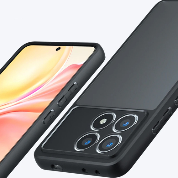 Чохол для Xiaomi Poco X6 Pro 5G, Fusion Hybrid, із захистом камери, матовий / чорний