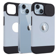 Чохол ERBORD MagSafe Cam Slider, синій + Скло для екрану для iPhone 13 / iPhone 14