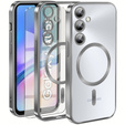 Чехол для Samsung Galaxy A05s, Electro MagSafe, серебряный + стекло для экрана