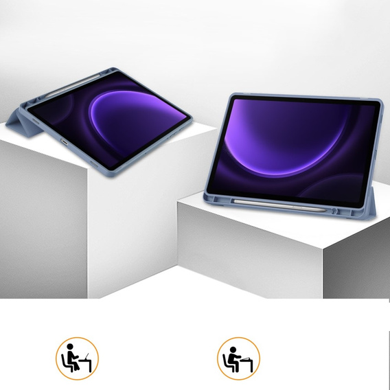 Чохол для Samsung Galaxy Tab S10 Lite / S10 FE / S9 FE, Smartcase з місцем для стилуса, фіолетовий