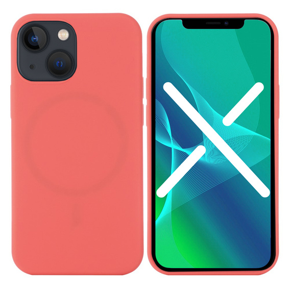 Чехол до iPhone 13, Silicone MagSafe, розовый