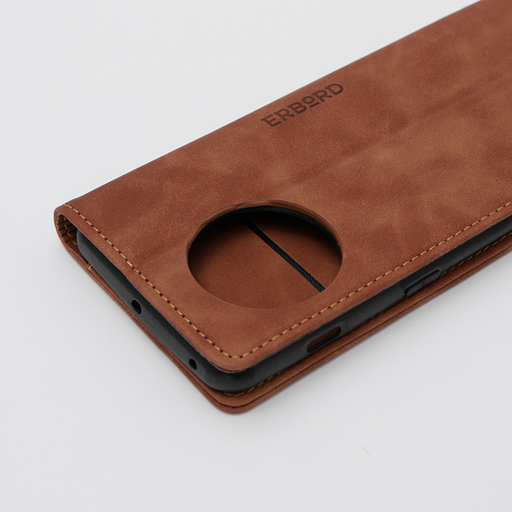 Чохол для OnePlus 11 5G, ERBORD Vintage, гаманець з клапаном, коричневий