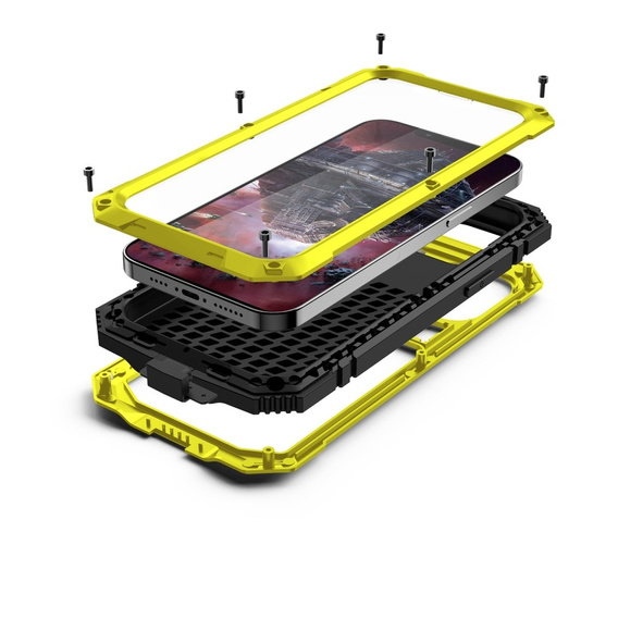 Чехол для iPhone 13, R-JUST, бронированный, жёлтый