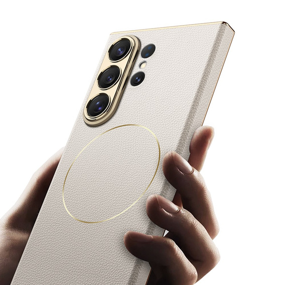 Магнітний чохол GKK Nickel Ring Leather для Samsung Galaxy S26 Ultra