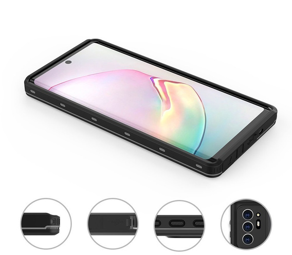 Водонепроникний чохол IP68 для Samsung Galaxy Note 20 Ultra, Redpepper, чорний