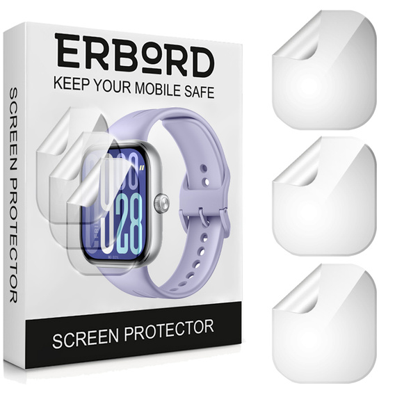 3x ERBORD Гідрогелева фольга для Xiaomi Redmi Watch 5
