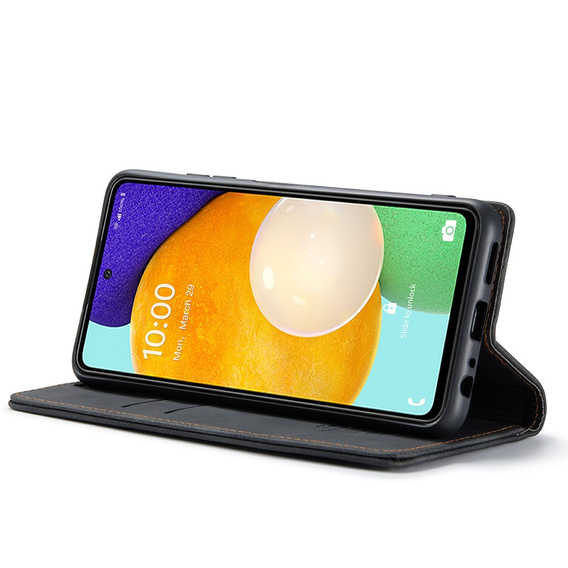 Чехол CASEME для Samsung Galaxy A53 5G, Leather Wallet Case, чёрный