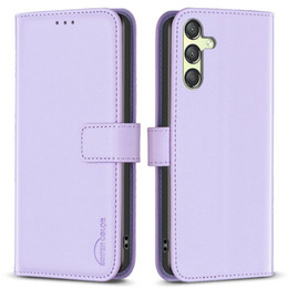 Откидной чехол для Samsung Galaxy A25 5G, BINFEN Wallet, фиолетовый + 9H стекло