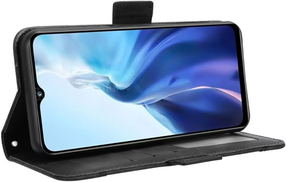 Футляр з клапаном для Realme Note 70T 4G, Card Slot, чорний